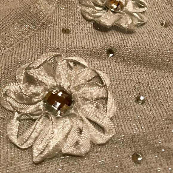 Girls Silver Shimmer Bolero/Cardigan Size L - Picture 2 of 2